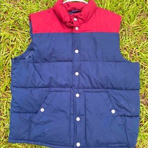 MULTICOLORED BUBBLE | PUFFER VEST - RED & NAVY